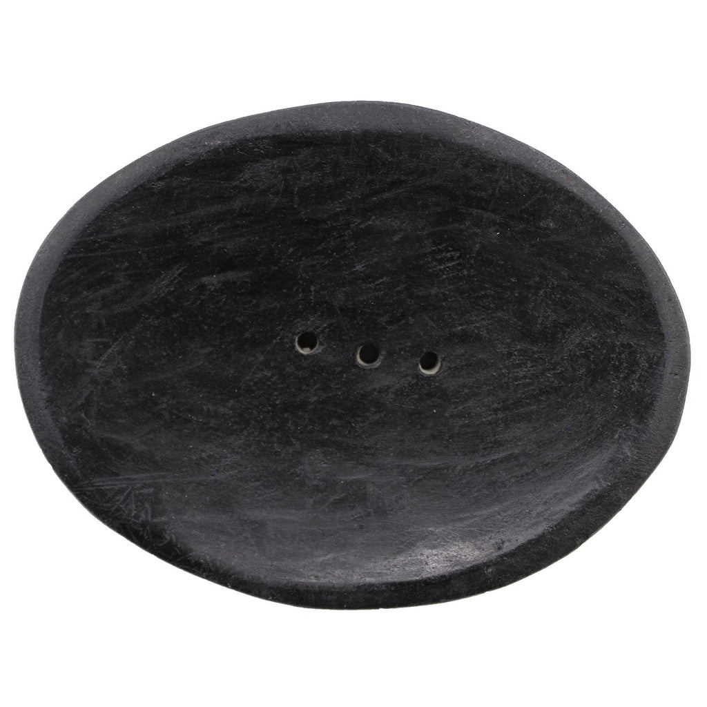 Jabonera Ovalada de Mármol Negro