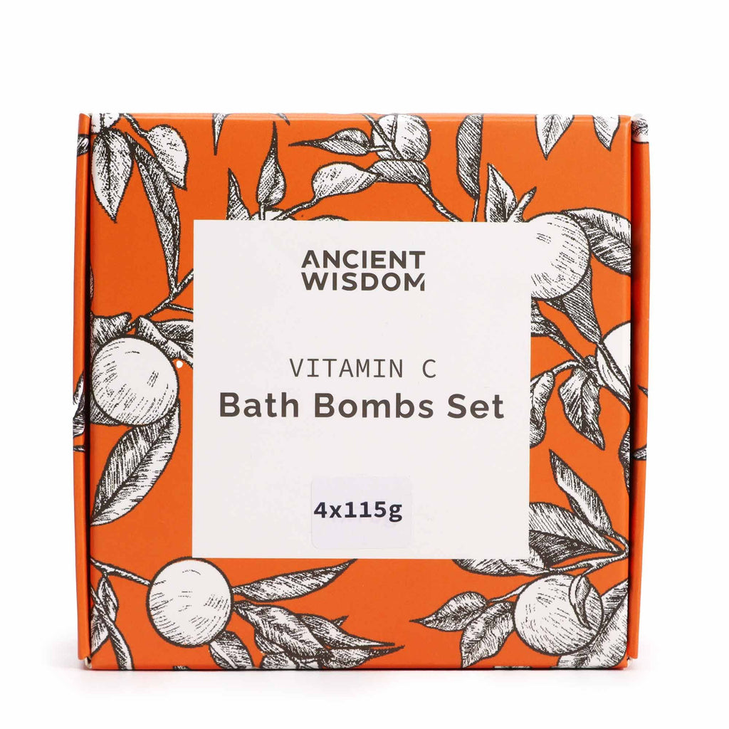 Set de 4 Bombas de Baño con Vitamina C Aromaterapia