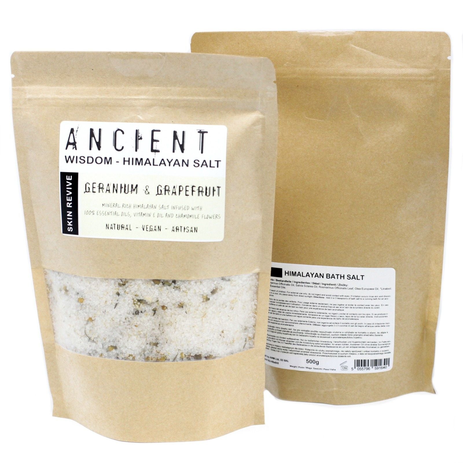 Mezcla de Sal de Baño del Himalaya 500 g Piel Clara