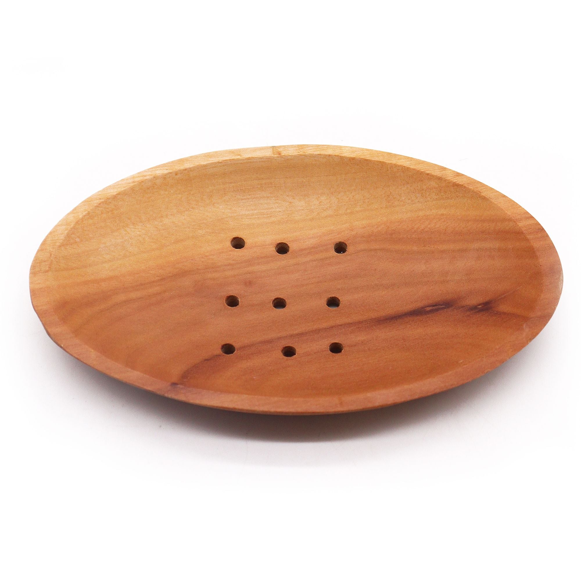 Jabonera Clásica de Caoba Ovalada para Jabón Sólido