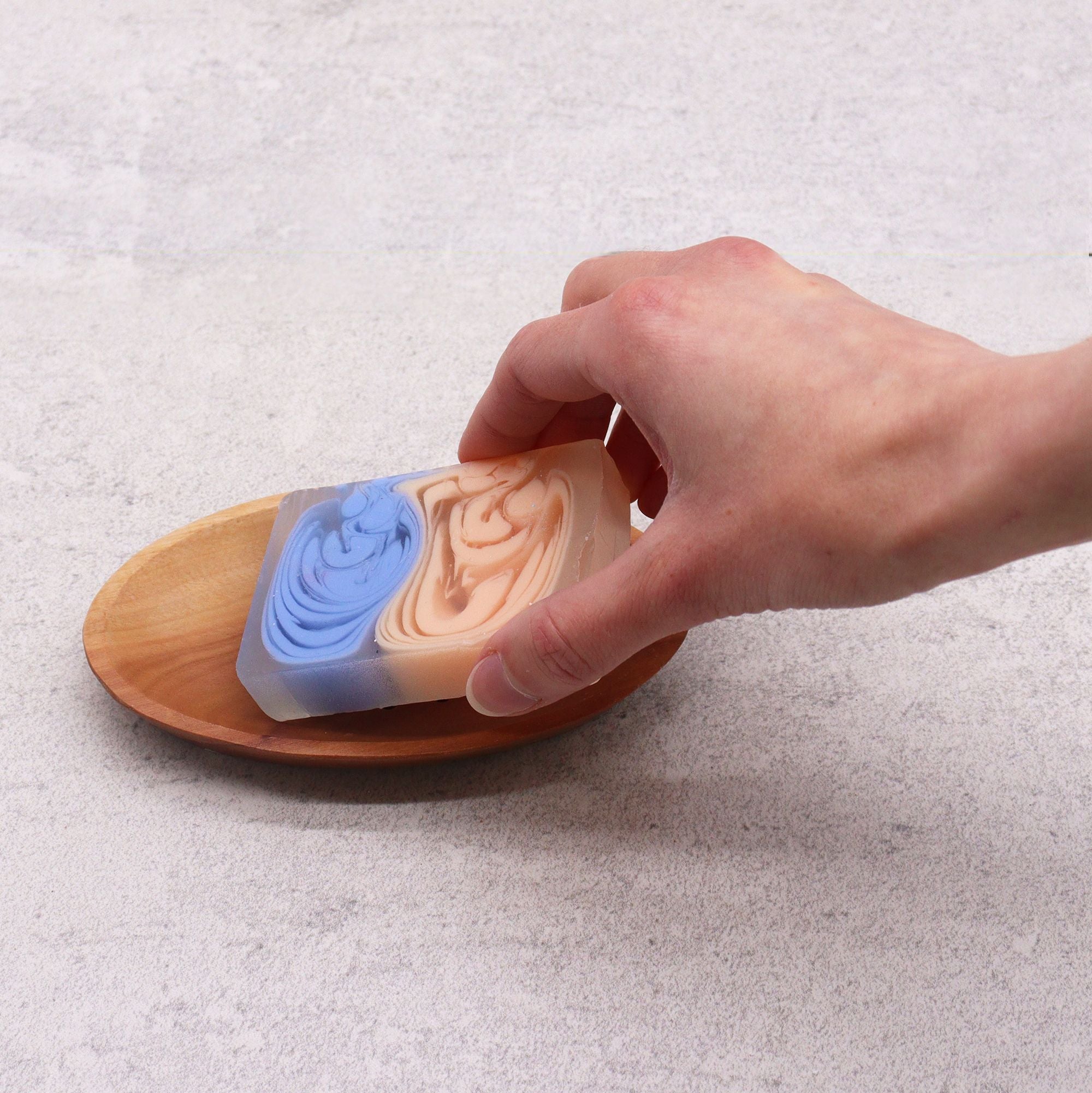 Jabonera Clásica de Caoba Ovalada para Jabón Sólido