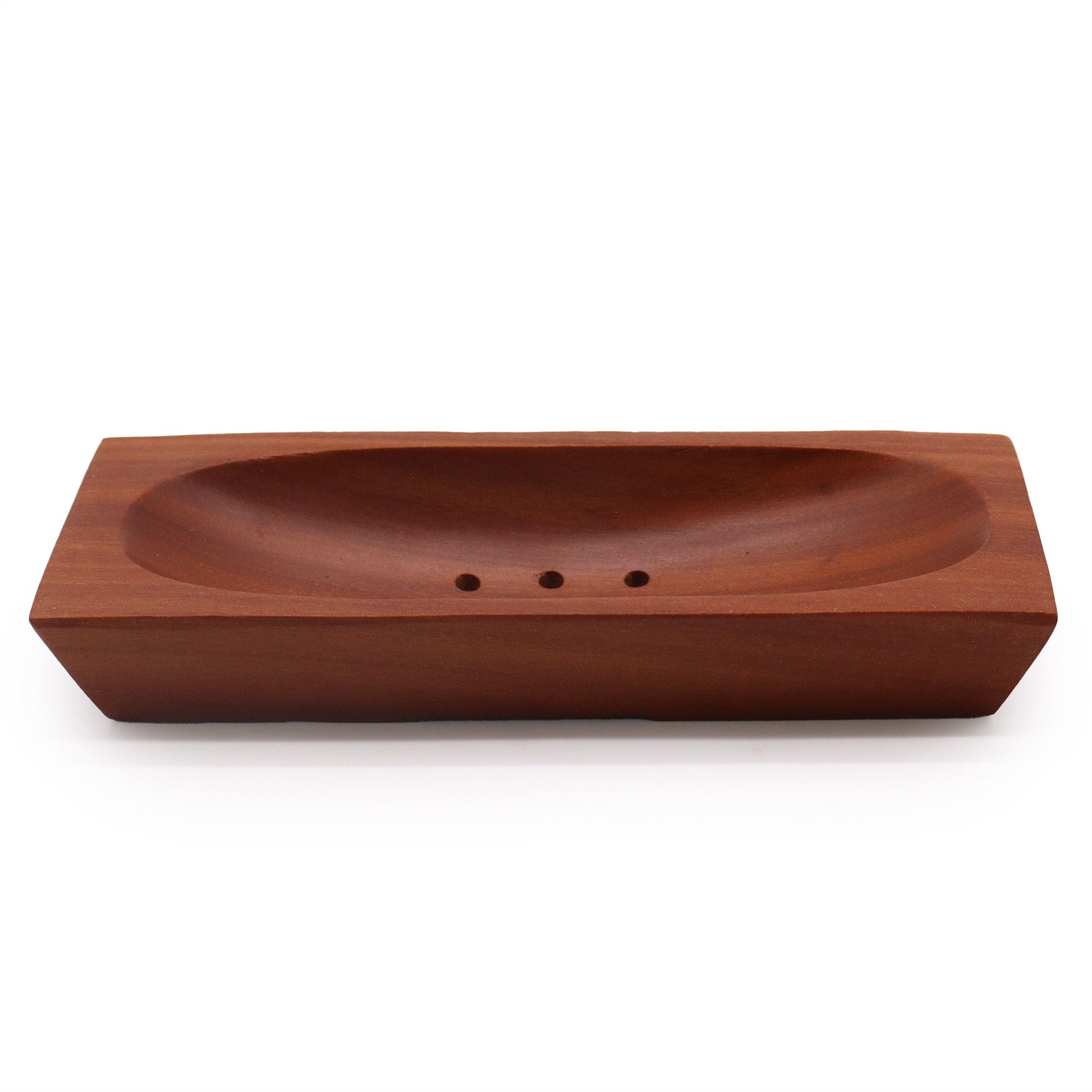 Jabonera Clásica de Caoba Rectangular para Jabón