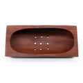 Jabonera Clásica de Caoba Rectangular para Jabón