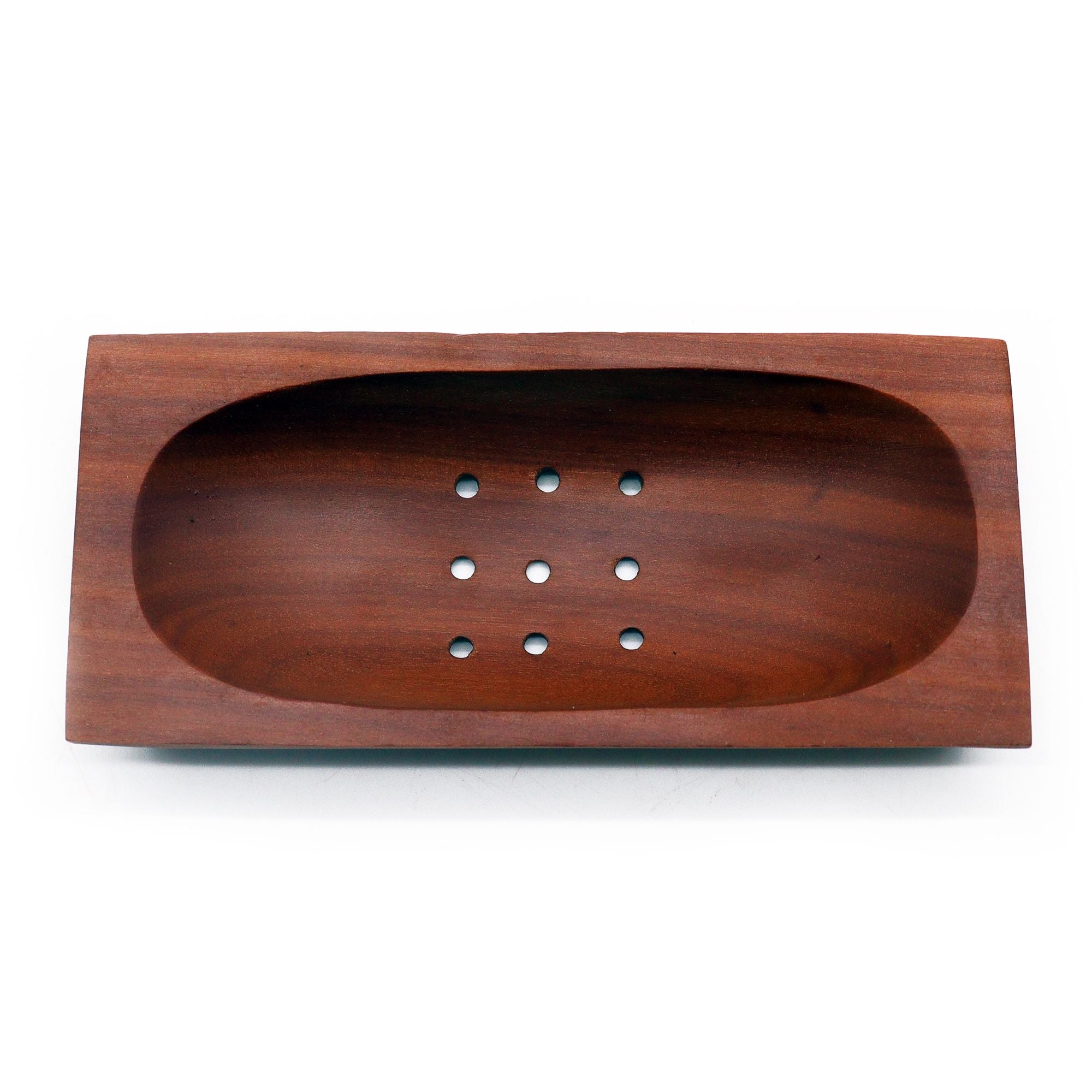 Jabonera Clásica de Caoba Rectangular para Jabón