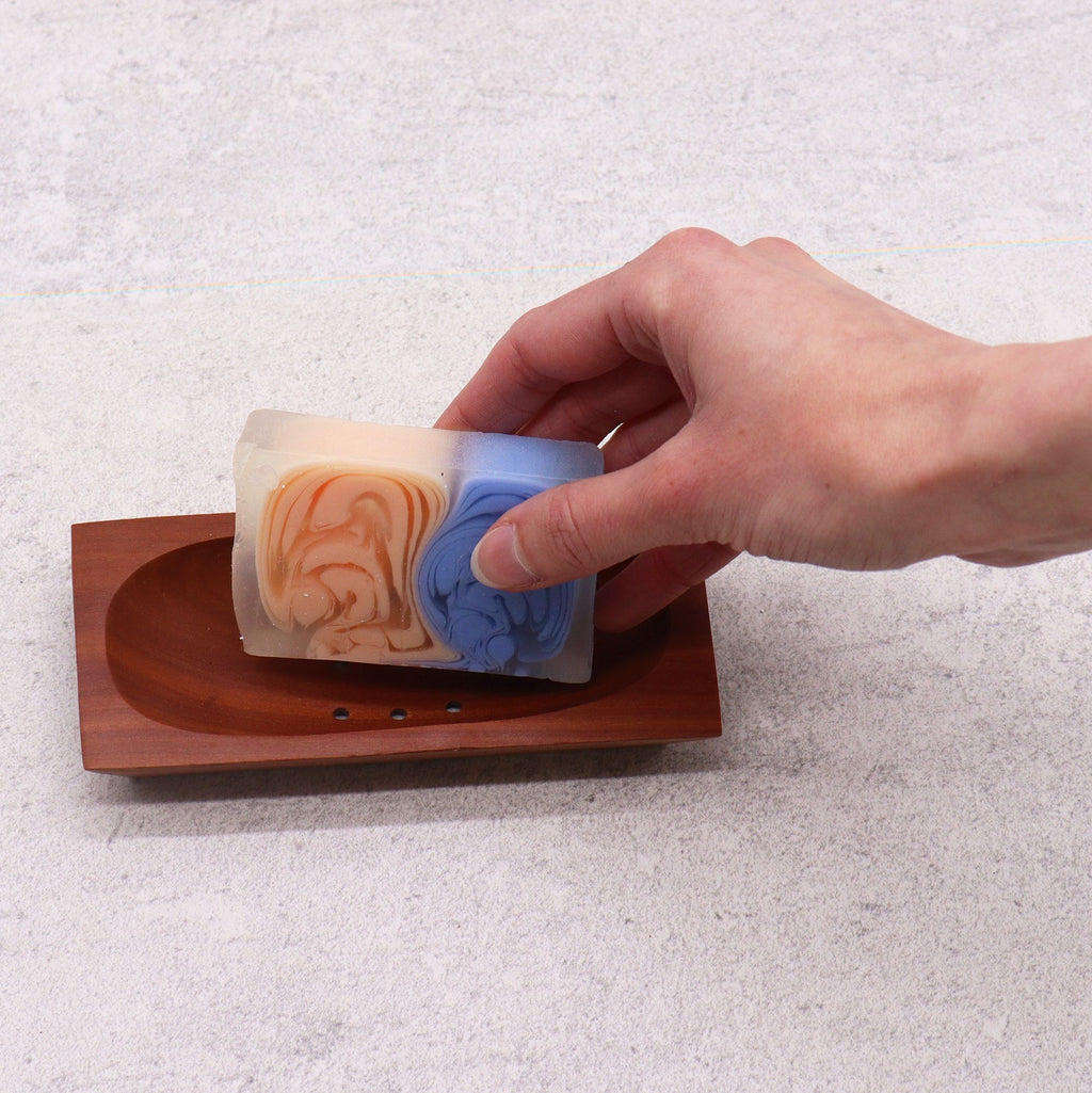 Jabonera Clásica de Caoba Rectangular para Jabón